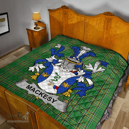 Scottish Mackesy Irish Coat of Arms Family Crest Quilt Irish National Tartan Irish County Quilts