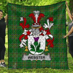 Scottish Webster Irish Coat of Arms Family Crest Quilt Irish National Tartan Irish County Quilts