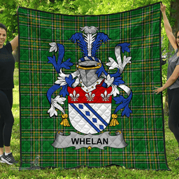 Scottish Whelan Irish Coat of Arms Family Crest Quilt Irish National Tartan Irish County Quilts