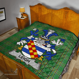 Scottish Leigh Or Mclaeghis Irish Coat of Arms Family Crest Quilt Irish National Tartan Irish County Quilts