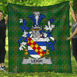 Scottish Leigh Or Mclaeghis Irish Coat of Arms Family Crest Quilt Irish National Tartan Irish County Quilts