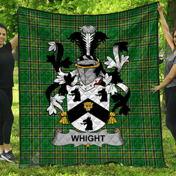 Scottish Whight Irish Coat of Arms Family Crest Quilt Irish National Tartan Irish County Quilts