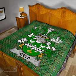 Scottish Weld Irish Coat of Arms Family Crest Quilt Irish National Tartan Irish County Quilts