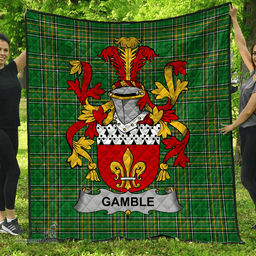 Scottish Gamble Irish Coat of Arms Family Crest Quilt Irish National Tartan Irish County Quilts