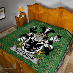 Scottish Murtaugh Irish Coat of Arms Family Crest Quilt Irish National Tartan Irish County Quilts