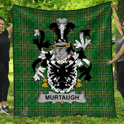 Scottish Murtaugh Irish Coat of Arms Family Crest Quilt Irish National Tartan Irish County Quilts