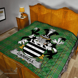Scottish Carrell Irish Coat of Arms Family Crest Quilt Irish National Tartan Irish County Quilts