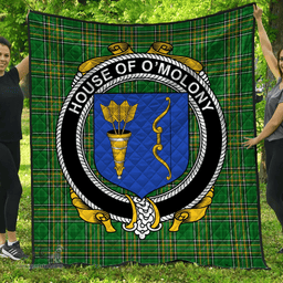 Scottish House Of O'Molony Irish Coat of Arms Family Crest Quilt Irish National Tartan Irish County Quilts