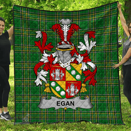 Scottish Egan Or Mcegan Irish Coat of Arms Family Crest Quilt Irish National Tartan Irish County Quilts
