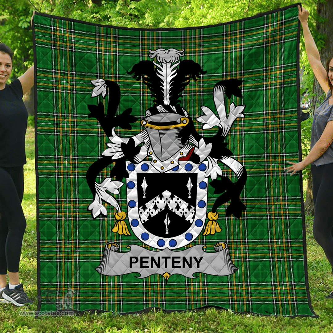 Scottish Penteny Irish Coat of Arms Family Crest Quilt Irish National Tartan Irish County Quilts