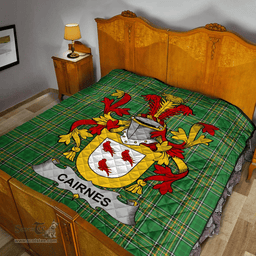 Scottish Cairnes Irish Coat of Arms Family Crest Quilt Irish National Tartan Irish County Quilts