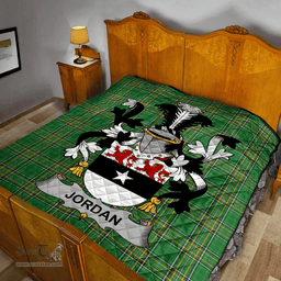 Scottish Jordan Irish Coat of Arms Family Crest Quilt Irish National Tartan Irish County Quilts