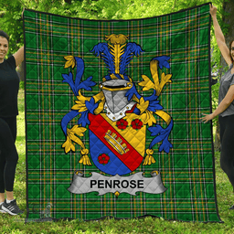Scottish Penrose Irish Coat of Arms Family Crest Quilt Irish National Tartan Irish County Quilts