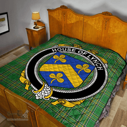 Scottish House Of Lynch Irish Coat of Arms Family Crest Quilt Irish National Tartan Irish County Quilts