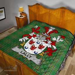 Scottish Lally Or O'Mullally Irish Coat of Arms Family Crest Quilt Irish National Tartan Irish County Quilts