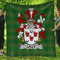 Scottish Lally Or O'Mullally Irish Coat of Arms Family Crest Quilt Irish National Tartan Irish County Quilts