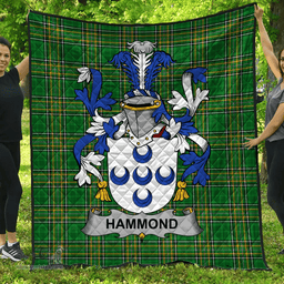 Scottish Hammond Irish Coat of Arms Family Crest Quilt Irish National Tartan Irish County Quilts