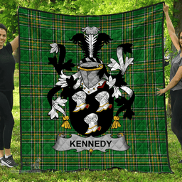Scottish Kennedy Or O'Kennedy Irish Coat of Arms Family Crest Quilt Irish National Tartan Irish County Quilts
