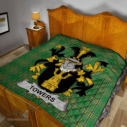 Scottish Towers Irish Coat of Arms Family Crest Quilt Irish National Tartan Irish County Quilts