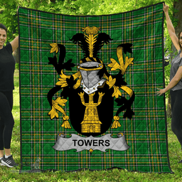 Scottish Towers Irish Coat of Arms Family Crest Quilt Irish National Tartan Irish County Quilts
