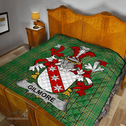 Scottish Gilmore Irish Coat of Arms Family Crest Quilt Irish National Tartan Irish County Quilts