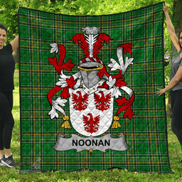 Scottish Noonan Or O'Noonan Irish Coat of Arms Family Crest Quilt Irish National Tartan Irish County Quilts