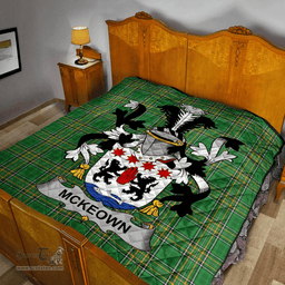 Scottish Mckeown Irish Coat of Arms Family Crest Quilt Irish National Tartan Irish County Quilts