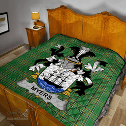 Scottish Myers Irish Coat of Arms Family Crest Quilt Irish National Tartan Irish County Quilts