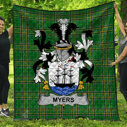 Scottish Myers Irish Coat of Arms Family Crest Quilt Irish National Tartan Irish County Quilts