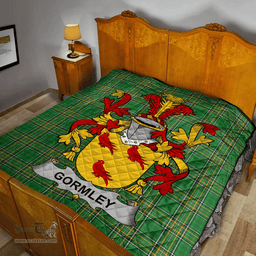 Scottish Gormley Or O'Gormley Irish Coat of Arms Family Crest Quilt Irish National Tartan Irish County Quilts
