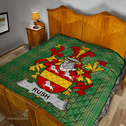 Scottish Rush Irish Coat of Arms Family Crest Quilt Irish National Tartan Irish County Quilts