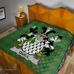 Scottish Quill Irish Coat of Arms Family Crest Quilt Irish National Tartan Irish County Quilts
