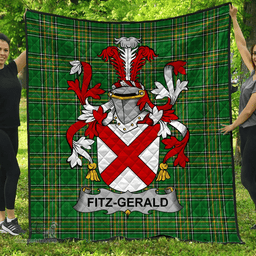 Scottish Fitz-Gerald Irish Coat of Arms Family Crest Quilt Irish National Tartan Irish County Quilts