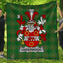 Scottish Underwood Irish Coat of Arms Family Crest Quilt Irish National Tartan Irish County Quilts