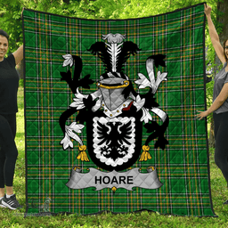 Scottish Hoare Irish Coat of Arms Family Crest Quilt Irish National Tartan Irish County Quilts