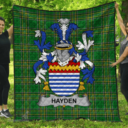 Scottish Hayden Or O'Hayden Irish Coat of Arms Family Crest Quilt Irish National Tartan Irish County Quilts