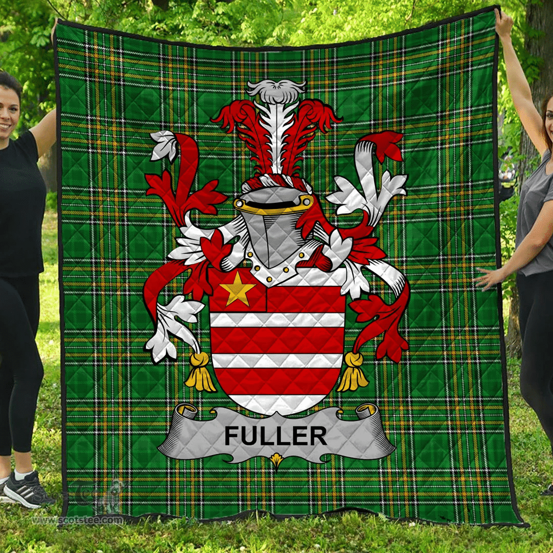 Scottish Fuller Irish Coat of Arms Family Crest Quilt Irish National Tartan Irish County Quilts