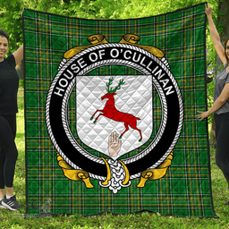 Scottish House Of O'Cullinan Irish Coat of Arms Family Crest Quilt Irish National Tartan Irish County Quilts
