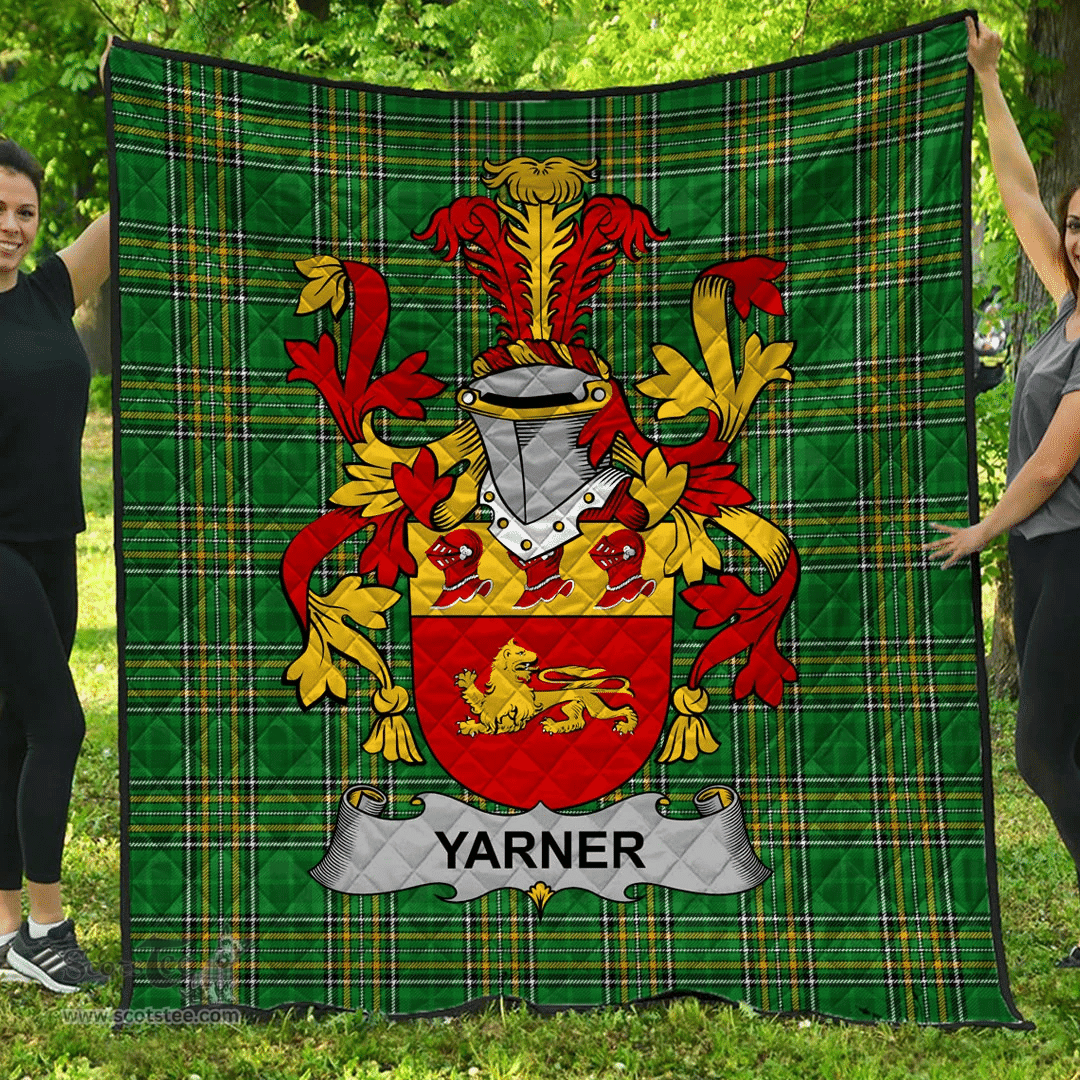 Scottish Yarner Irish Coat of Arms Family Crest Quilt Irish National Tartan Irish County Quilts