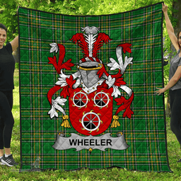 Scottish Wheeler Irish Coat of Arms Family Crest Quilt Irish National Tartan Irish County Quilts