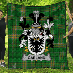 Scottish Garland Or Mcgartland Irish Coat of Arms Family Crest Quilt Irish National Tartan Irish County Quilts