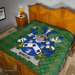 Scottish Birch Irish Coat of Arms Family Crest Quilt Irish National Tartan Irish County Quilts