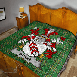 Scottish Prior Irish Coat of Arms Family Crest Quilt Irish National Tartan Irish County Quilts