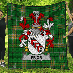 Scottish Prior Irish Coat of Arms Family Crest Quilt Irish National Tartan Irish County Quilts
