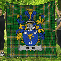 Scottish Bligh Irish Coat of Arms Family Crest Quilt Irish National Tartan Irish County Quilts
