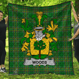 Scottish Woods Irish Coat of Arms Family Crest Quilt Irish National Tartan Irish County Quilts