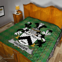 Scottish Thunder Irish Coat of Arms Family Crest Quilt Irish National Tartan Irish County Quilts