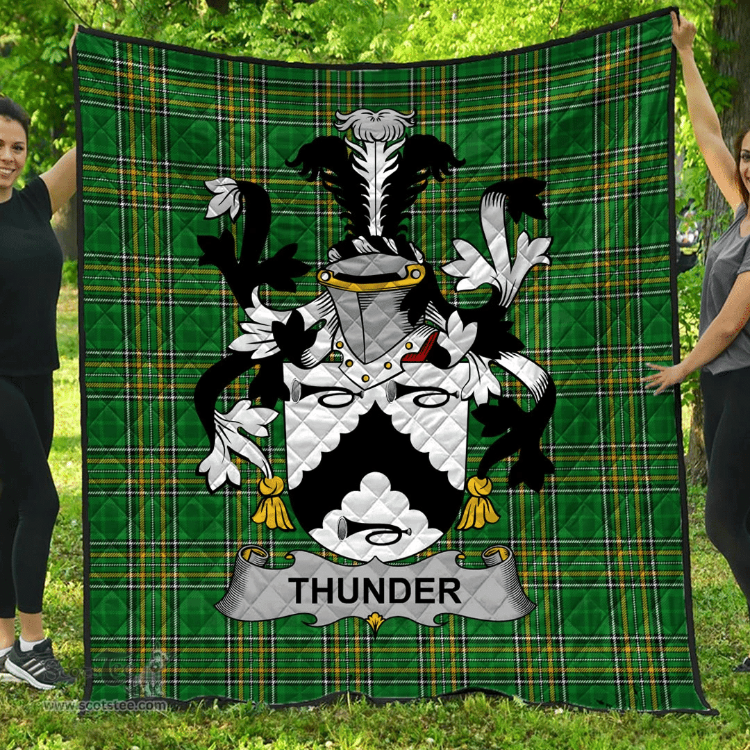 Scottish Thunder Irish Coat of Arms Family Crest Quilt Irish National Tartan Irish County Quilts