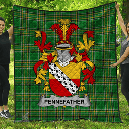 Scottish Pennefather Irish Coat of Arms Family Crest Quilt Irish National Tartan Irish County Quilts