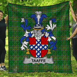 Scottish Taaffe Irish Coat of Arms Family Crest Quilt Irish National Tartan Irish County Quilts